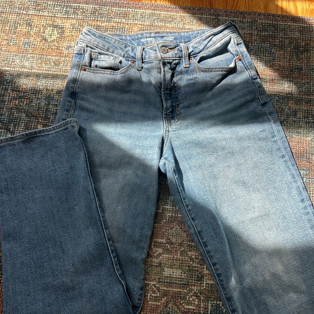Old Navy high-rise OG Loose blue jeans